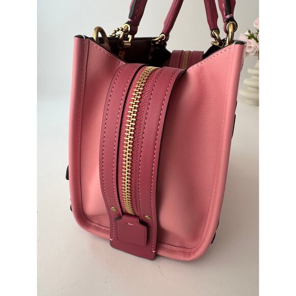 Coach Rogue Bag 25 In Colorblock With Bubblegum Pink Tea Rose NWOT - Picture 4 of 14